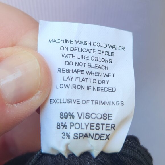 Antistar Black Marled Bodycon Dress Ruched Sides Sleeveless Crewneck - Picture 13 of 13